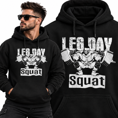 BLUZA Z KAPTUREM NA SIŁOWNIĘ LEG DAY